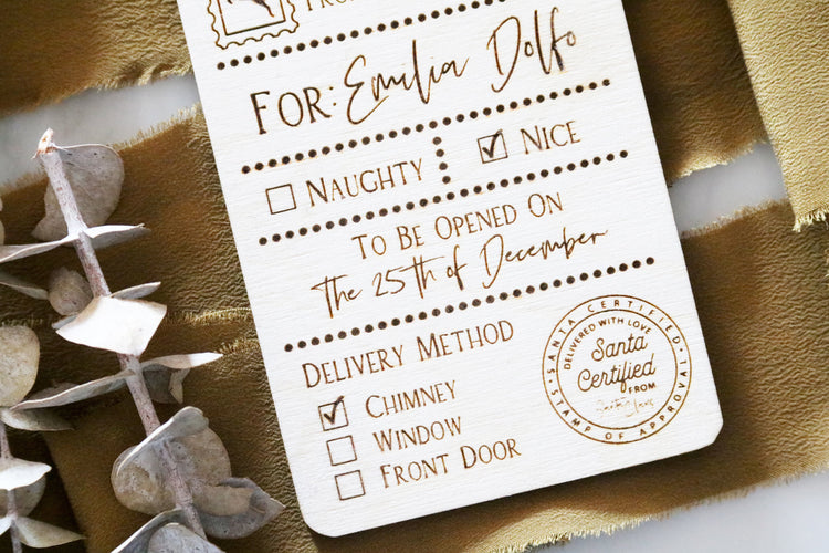 personalized christmas santa gift tag