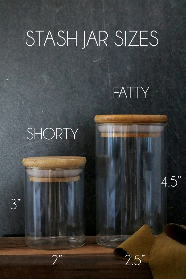 custom labeled stash jar | FATTY