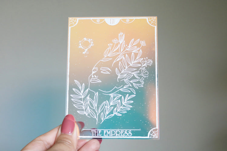 colorful iridescent tarot cards - major arcana