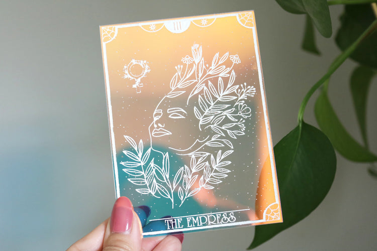 colorful iridescent tarot cards - major arcana