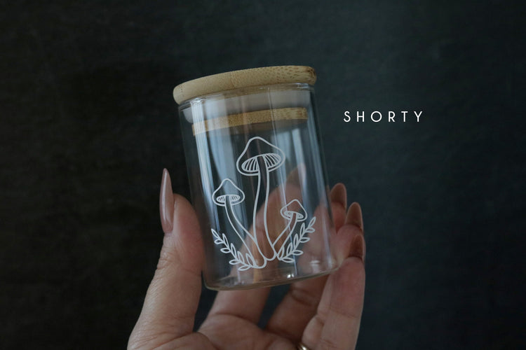floral mushroom stash jar | 2 sizes