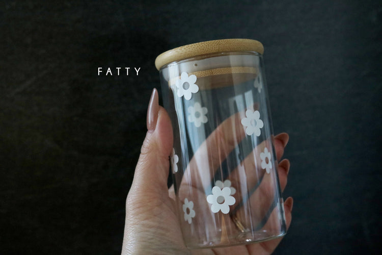 retro daisy flower stash jar | 2 sizes