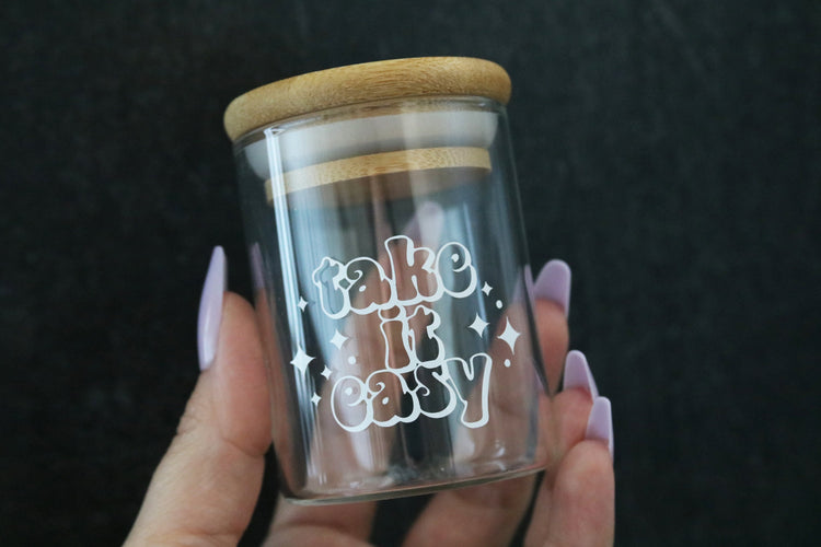 retro phrase stash jar | 2 sizes