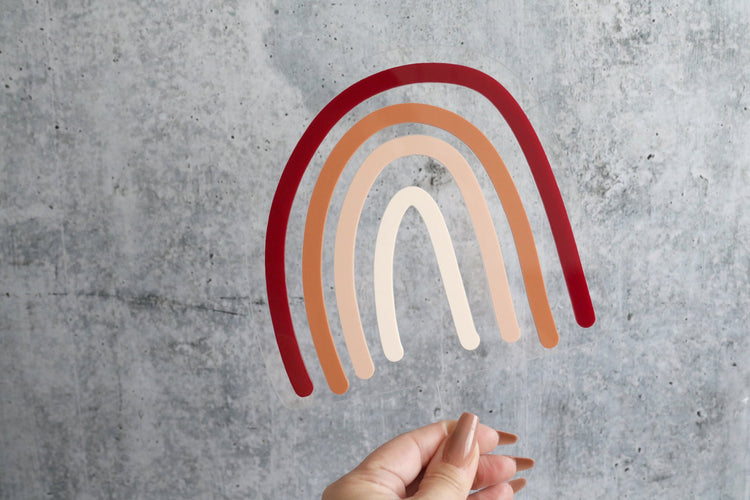 rainbow acrylic cake topper