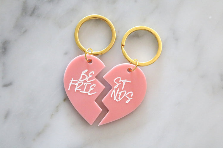 colorful best friends heart keychain | CHOOSE YOUR COLOR