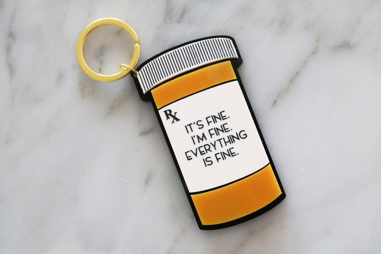 custom prescription bottle keychain | CHOOSE YOUR TEXT