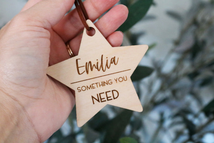 custom wood star christmas gift tags