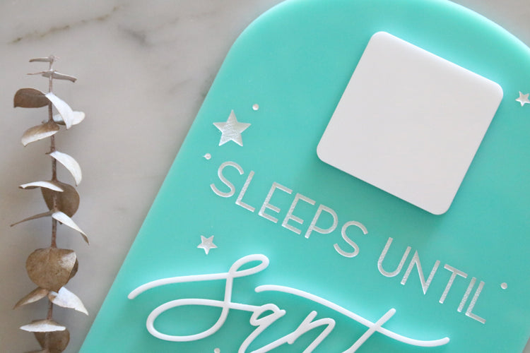 acrylic arch christmas santa visits countdown sign