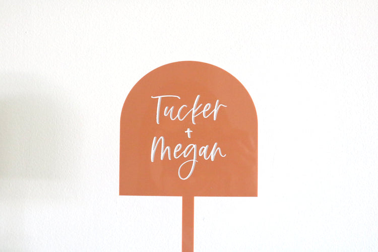 custom arch acrylic cake topper | CHOOSE YOUR COLOR