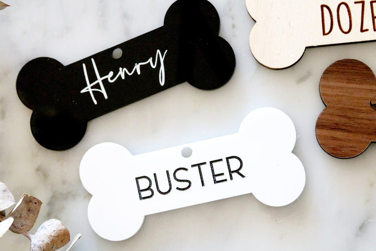 custom dog bone pet christmas ornament