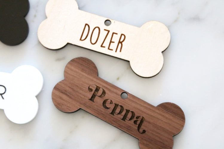 custom dog bone pet christmas ornament