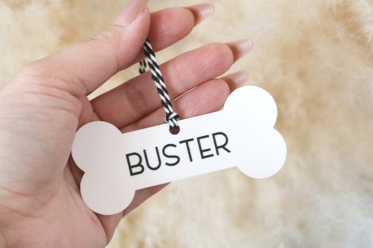 custom dog bone pet christmas ornament