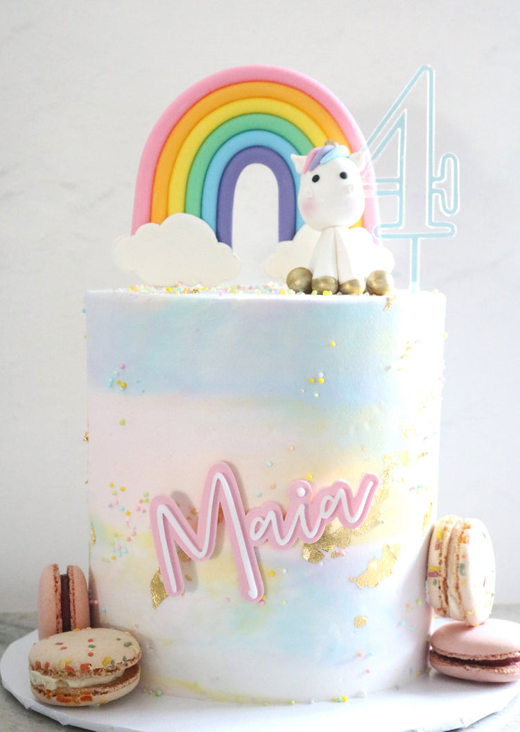 custom name double layer acrylic birthday cake charm | cake topper | birthday party | dessert table | personalized | choose your color