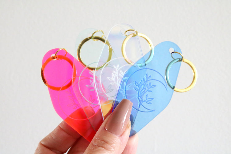 floral moon motel keychain | CHOOSE YOUR COLOR
