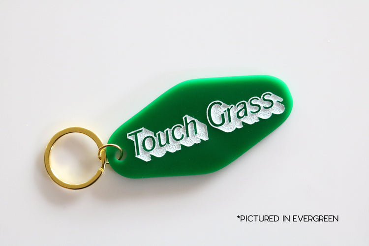 touch grass keychain | CHOOSE YOUR COLOR