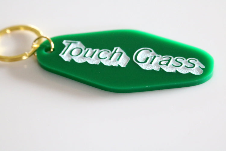 touch grass keychain | CHOOSE YOUR COLOR