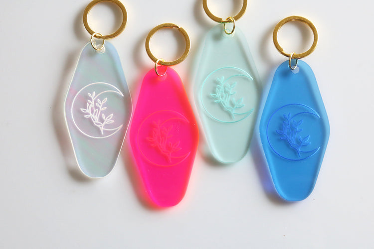 floral moon motel keychain | CHOOSE YOUR COLOR