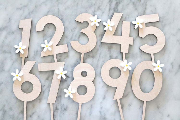 daisy single number cake topper | CHOOSE YOUR NUMBER