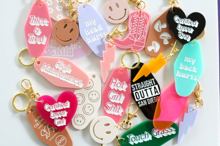 touch grass keychain | CHOOSE YOUR COLOR