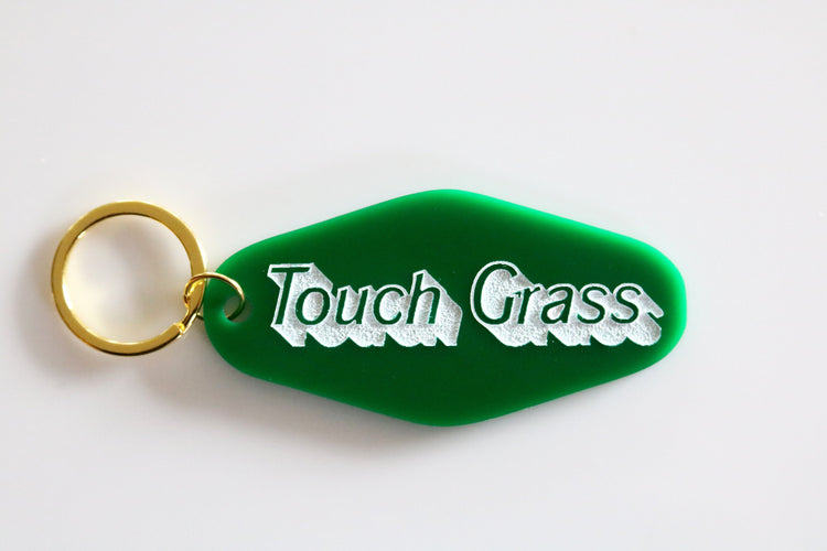 touch grass keychain | CHOOSE YOUR COLOR