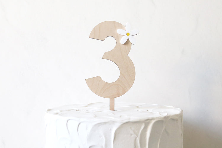 daisy single number cake topper | CHOOSE YOUR NUMBER