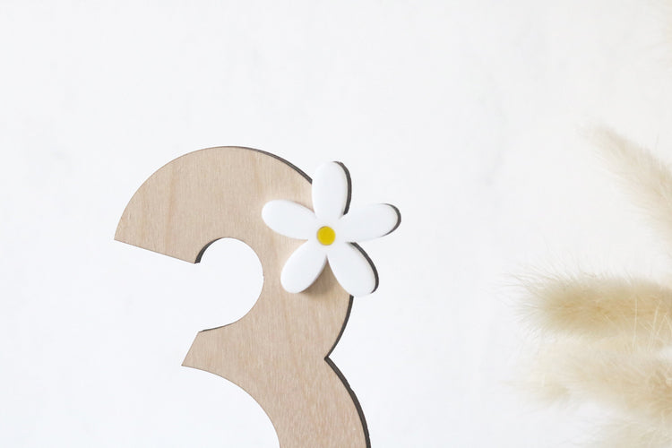 daisy single number cake topper | CHOOSE YOUR NUMBER