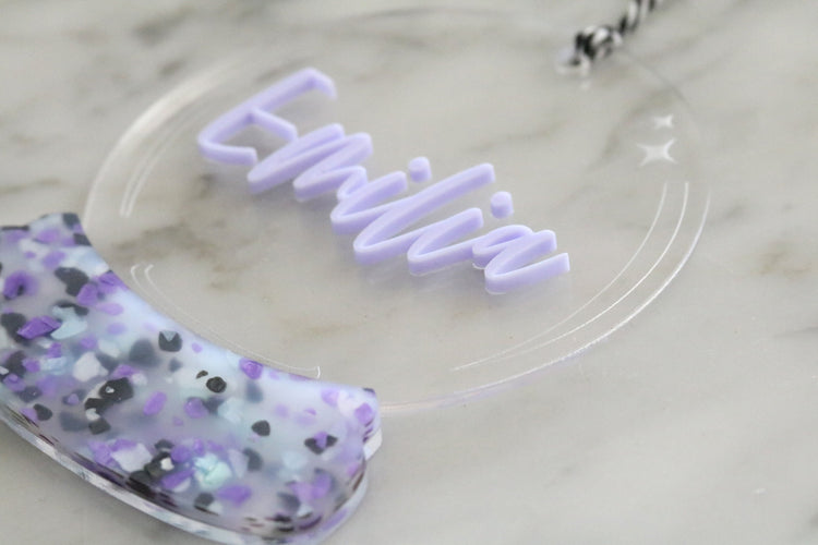 custom crystal ball halloween name tag