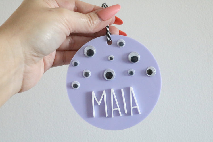 custom monster halloween name tag