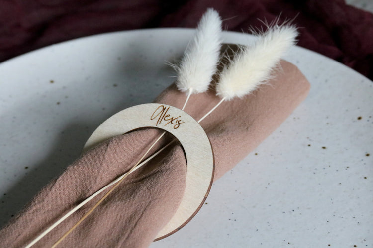 custom wood napkin ring place card | napkin holder