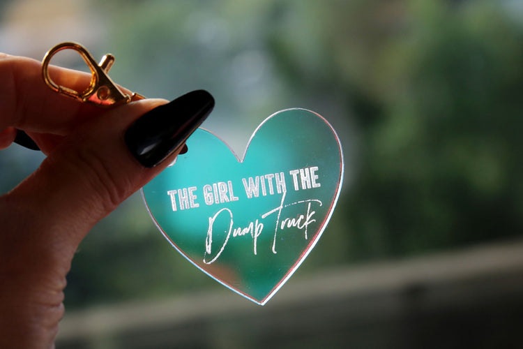 the girl with the keychain | CHOOSE YOUR DESIGN | gift | backpack | key chain | bag tag | tik tok | best friend | dump truck | good hair