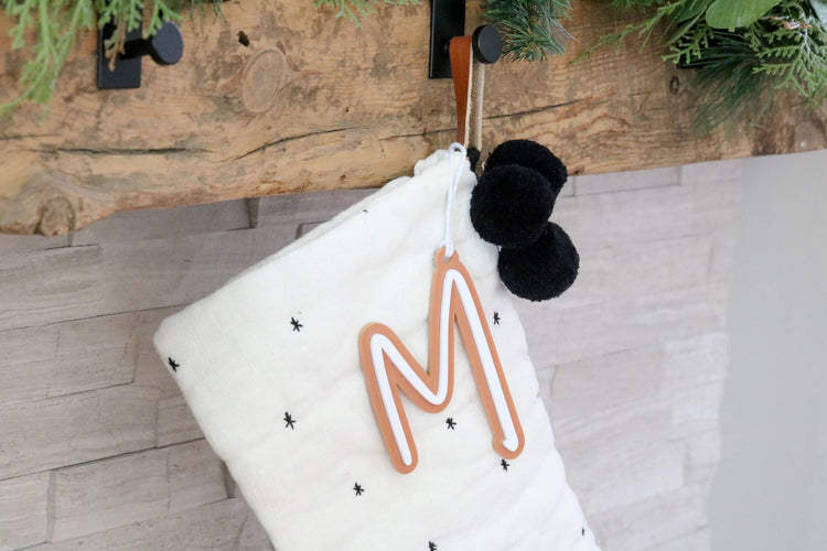 custom stocking letter tag | ornament | initial gift tag | christmas ornament | monogram | personalized | christmas gift | stocking stuffer