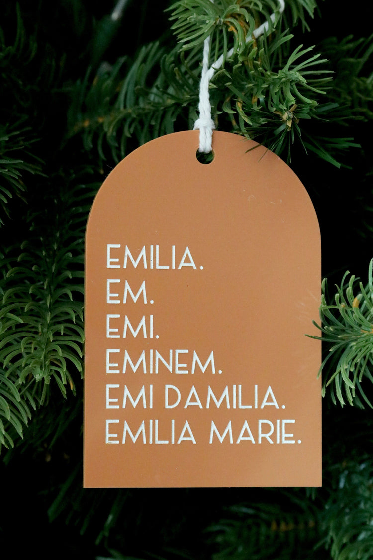 custom acrylic nickname ornament | kids ornament | pet ornament | christmas ornament | personalized | gift | christmas decor | name