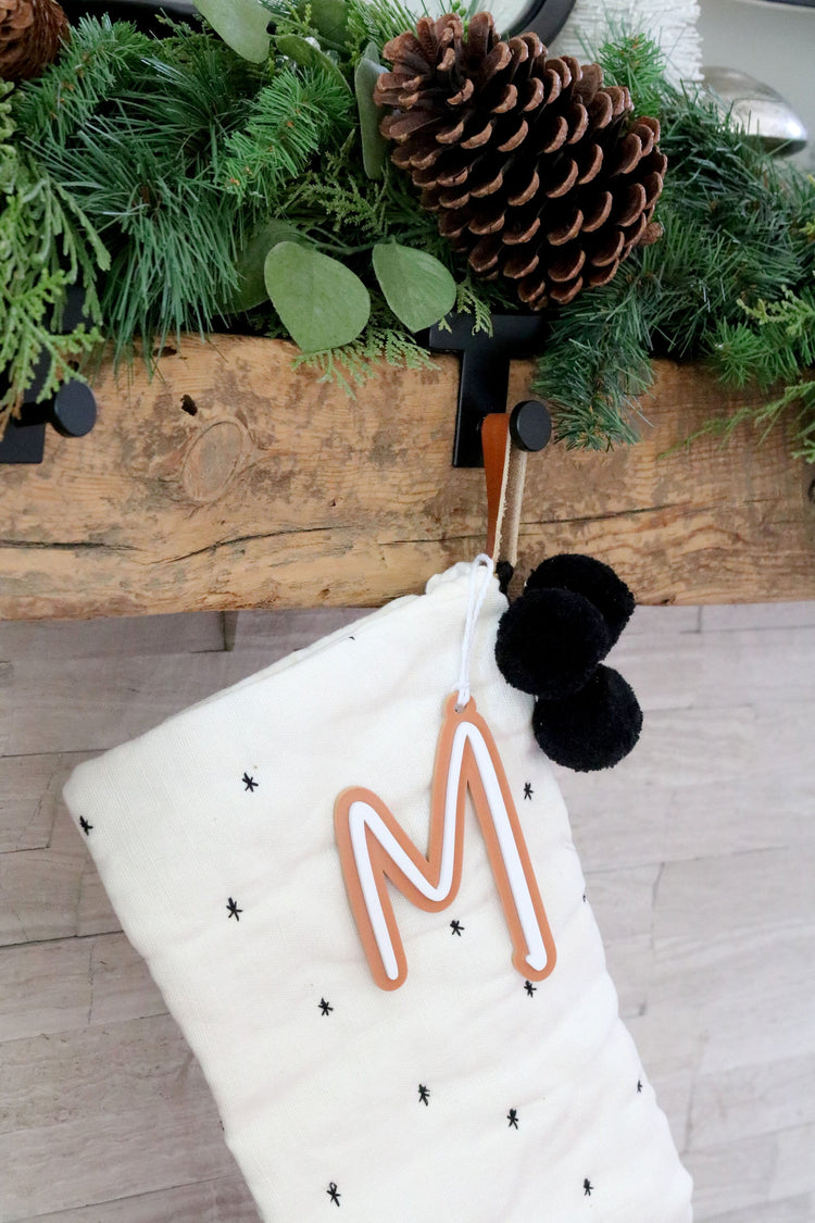 custom stocking letter tag | ornament | initial gift tag | christmas ornament | monogram | personalized | christmas gift | stocking stuffer