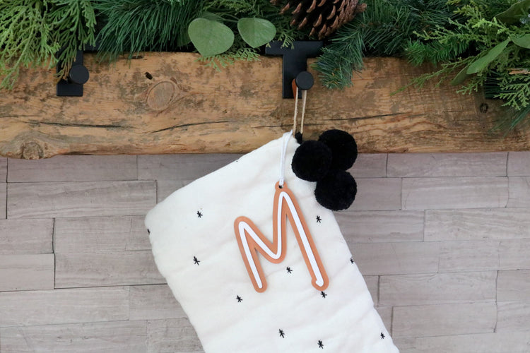 custom stocking letter tag | ornament | initial gift tag | christmas ornament | monogram | personalized | christmas gift | stocking stuffer
