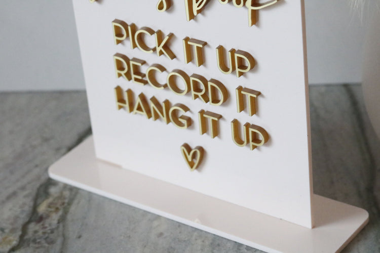 acrylic arch audio guestbook sign | guestbook sign | arched | acrylic wedding sign | wedding decor | reception | acrylic | guestbook