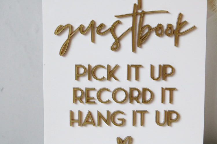 acrylic arch audio guestbook sign | guestbook sign | arched | acrylic wedding sign | wedding decor | reception | acrylic | guestbook