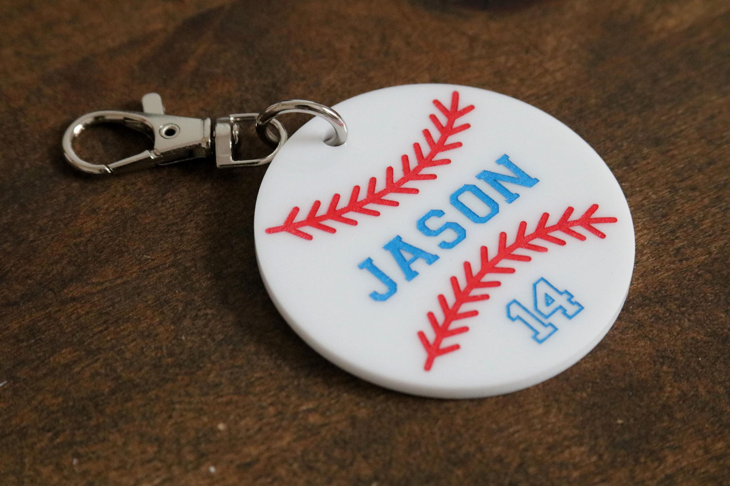 custom baseball keychain | personalized keychain | team gift | end of season | sports bag tag | gift | backpack | athlete | key chain