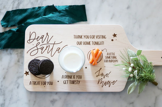 custom santa treat board | personalized