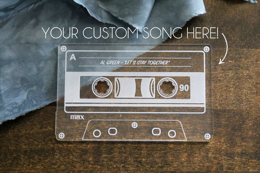 custom retro vintage cassette tape keepsake