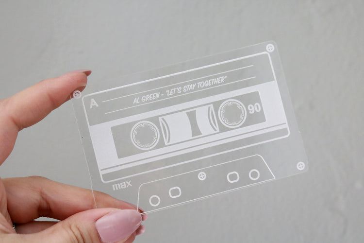 custom retro vintage cassette tape keepsake