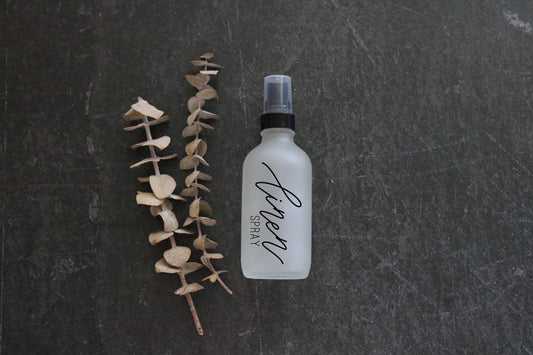 custom calligraphy frosted clear glass spray bottle 4oz