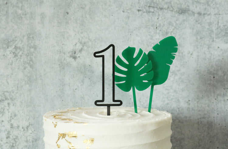single number acrylic cake topper | CHOOSE YOUR NUMBER + COLOR