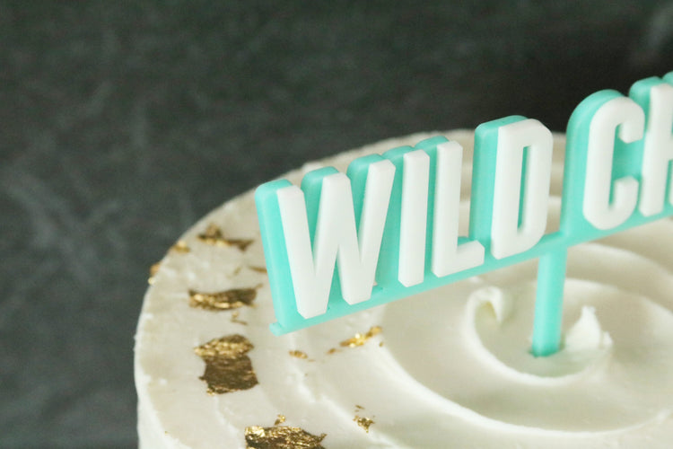 wild child double layer birthday acrylic cake topper