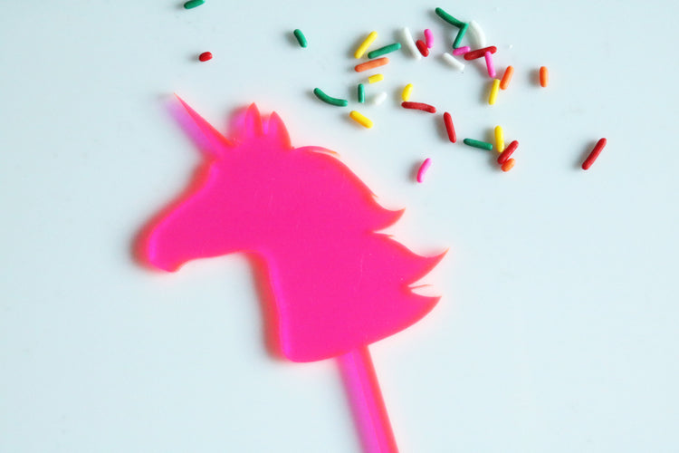 unicorn cake cupcake topper | set of 4