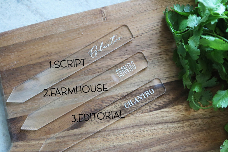 custom herb or plant marker stakes | set of 4