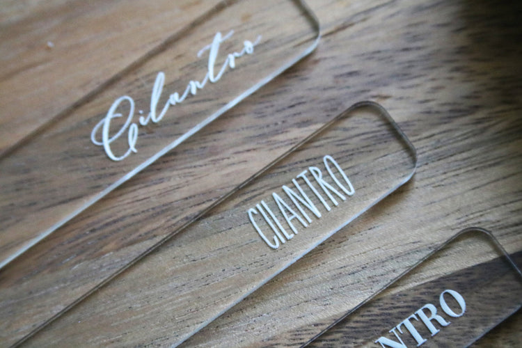 custom herb or plant marker stakes | set of 4