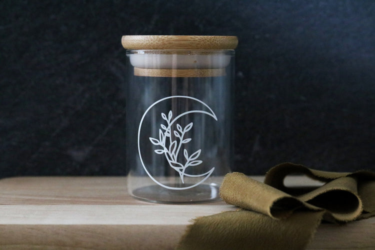 floral moon stash jar | SHORTY