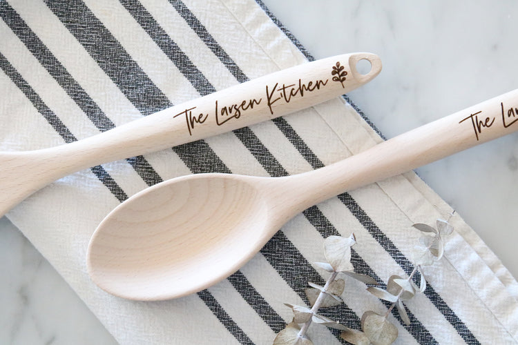 personalized wooden kitchen spoon