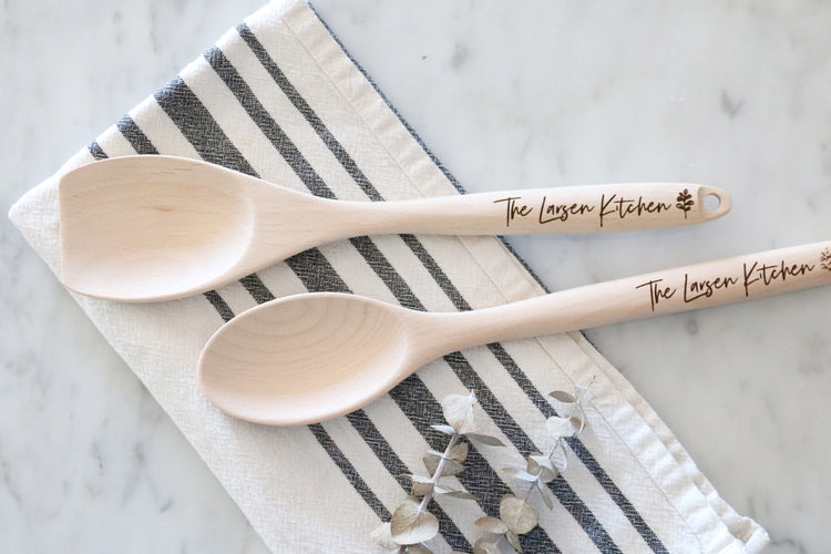 personalized wooden kitchen spoon