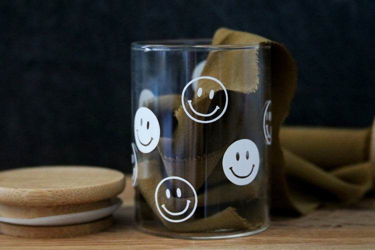 smiley face stash jar | 2 sizes